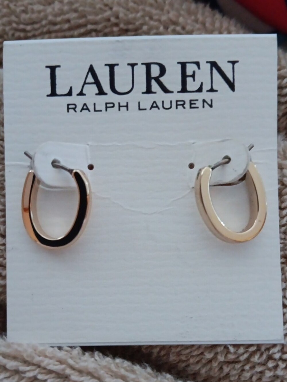 NWT Ralph Lauren Gold Hoop Earrings